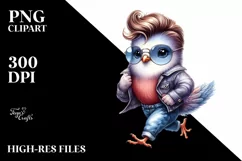 Proud Baby Dove Running PNG Product Image 1