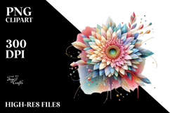 Colorful Gerbera Made of Diamond PNG Product Image 2