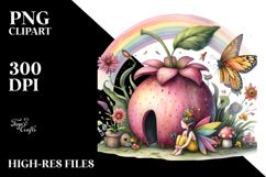 Colorful Fairy House Rainbow Clipart Product Image 2