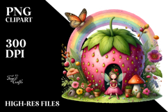 Colorful Fairy House Rainbow Clipart Product Image 2