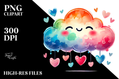 Pastel Cloud Hearts PNG Product Image 2