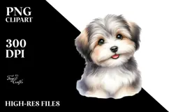 Watercolor Baby Havanese PNG Product Image 2