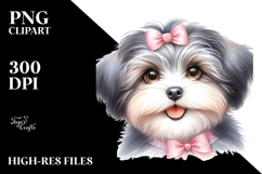 Watercolor Baby Havanese PNG Product Image 2