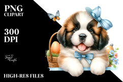 Watercolor Baby Saint Bernard PNG Product Image 2