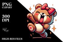 Ridiculously Cute Bear with Tongue-Out Face PNG Product Image 2