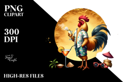 Hipster Chicken Wearing Beachwear, High-Res PNG Product Image 2