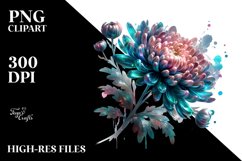 Chrysanthemum | Watercolor | Shiny Product Image 1
