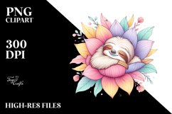 Sleeping Sloth Baby PNG Product Image 2