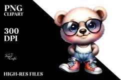 Sublimation Clipart Title: Sports Shoes Bear Product Image 3