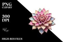Colorful Stained Flowers | Clipart Product Image 1