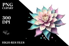 Wooden Dahlia Clipart Product Image 3