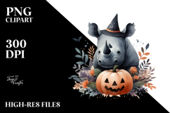 Simple Watercolor Rhino PNG Product Image 2