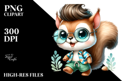 Watercolor Baby Squirrel PNG Product Image 2