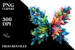 Vibrant Abstract Butterfly PNG Product Image 1