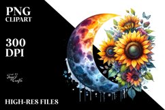 Vibrant Watercolor Sunflowers, Transparent PNG Product Image 1