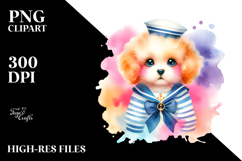 Vibrant Puppy Sailor Suit Clipart Product Image 2