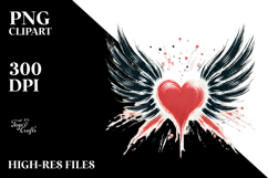 Heart with Wings PNG Product Image 2
