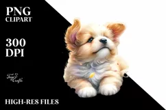 Colorful Baby Dog Spring Whimsical Pets | Sublimation Product Image 3