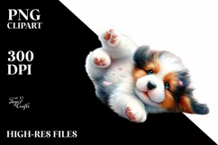 Colorful Baby Dog Spring Whimsical Pets | Sublimation Product Image 1