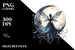 Gothic Fairy Moon PNG Product Image 2