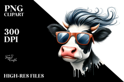 Funny Expressive Cow PNG Product Image 2