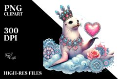 Adorned Seal on Cloud, PNG Product Image 2