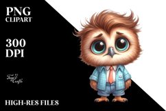 Baby Owl Portrait Dressed | Clipart Product Image 3