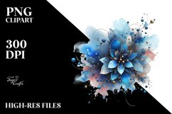 Colorful Blueis Watercolor Splash | Sublimation | Clipart Product Image 1