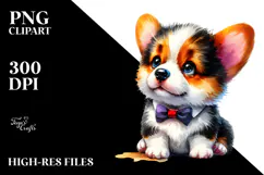 Expressive Baby Pembroke Welsh Corgi PNG Product Image 2