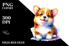 Expressive Baby Pembroke Welsh Corgi PNG Product Image 2