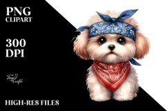 Bichpoo Watercolor Clipart | Sublimation Product Image 3