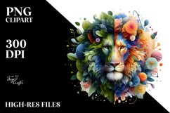 Vibrant Abstract Lion PNG Product Image 3
