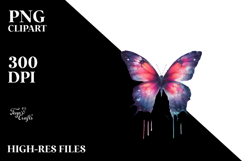 Butterfly with Splashes, High-Res PNG Product Image 2