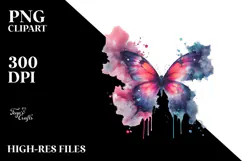 Splashes Butterfly Half of Splashes PNG Product Image 2