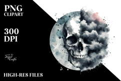 Digital Painting Skull with Splashes Product Image 2