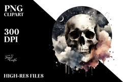 Digital Painting Skull with Splashes Product Image 2