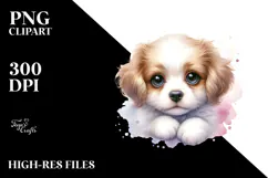 Cute Baby Dog with Big Eyes PNG Product Image 2