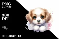 Cute Baby Dog with Big Eyes PNG Product Image 1