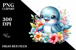Colorful Dolphin in Pocket | Clipart Product Image 1