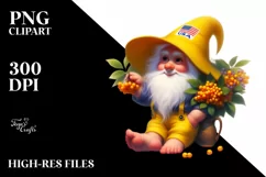 Gnome in Beach Wear and Hat | Sublimation | Clipart Product Image 3