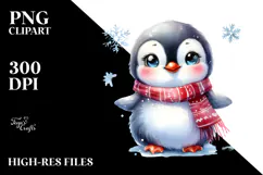 Energetic Baby Penguin, High-Res PNG Product Image 2