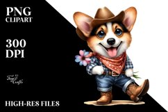 Pembroke Welsh Corgi Watercolor Clipart | Sublimation Product Image 3