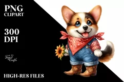Pembroke Welsh Corgi Watercolor Clipart | Sublimation Product Image 3