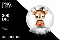 Cute Baby Deer Halloween PNG Product Image 1