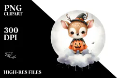 Cute Baby Deer Halloween PNG Product Image 2