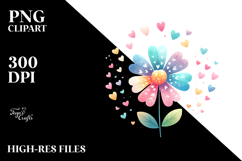 Cute Digital Painting of Flowers PNG Product Image 2