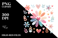 Cute Digital Painting of Flowers PNG Product Image 2