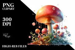 Detailed Shiny Mushroom, Transparent PNG Product Image 1