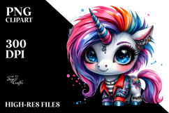 Cute Unicorn with Cool Haircut PNG Product Image 2