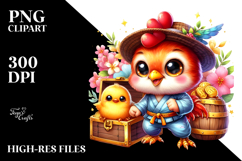 Crazy Baby Rooster Treasure PNG Product Image 2